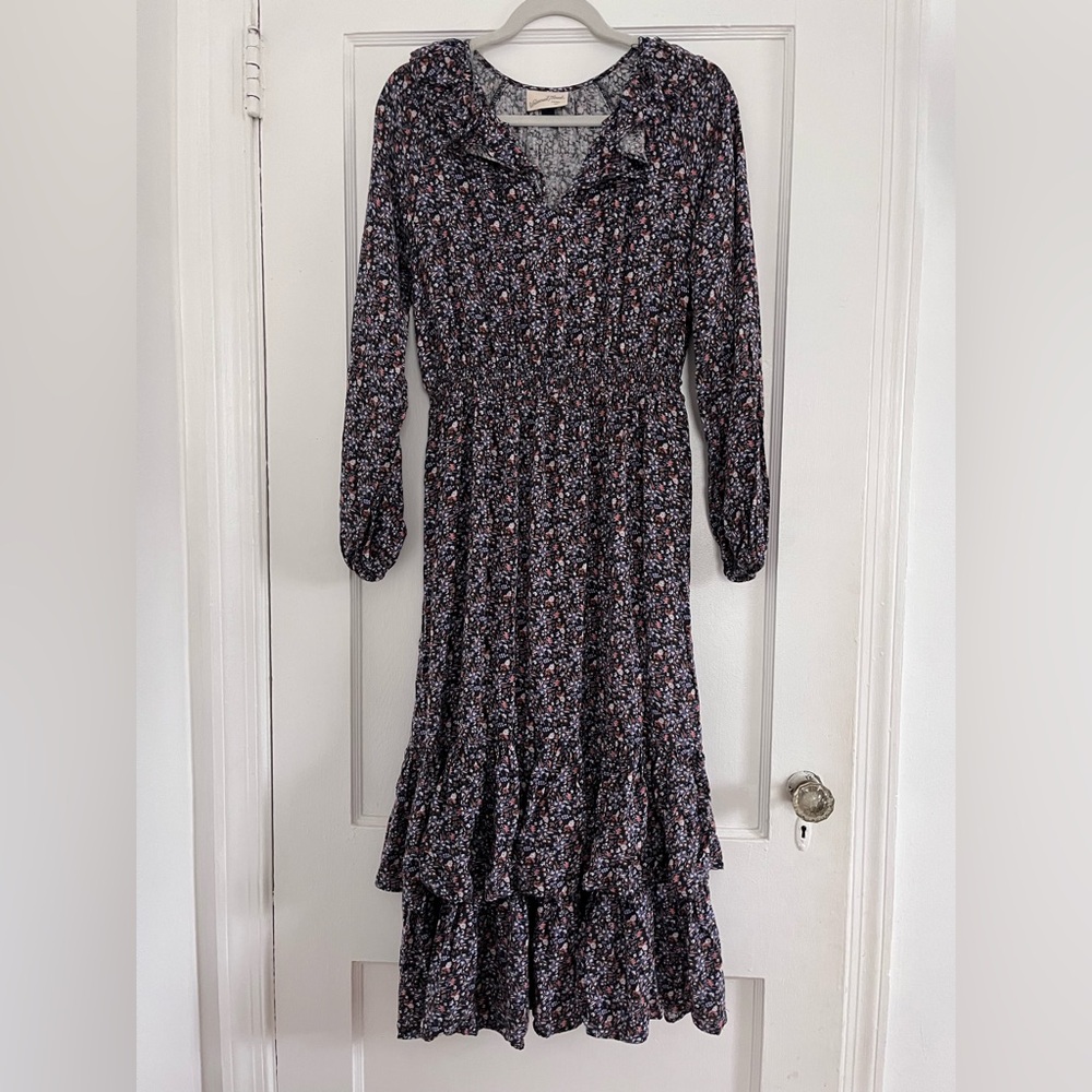 Floral Tiered Midi Dress